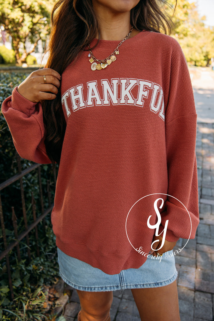 Thankful Life Top - Dusty Mauve