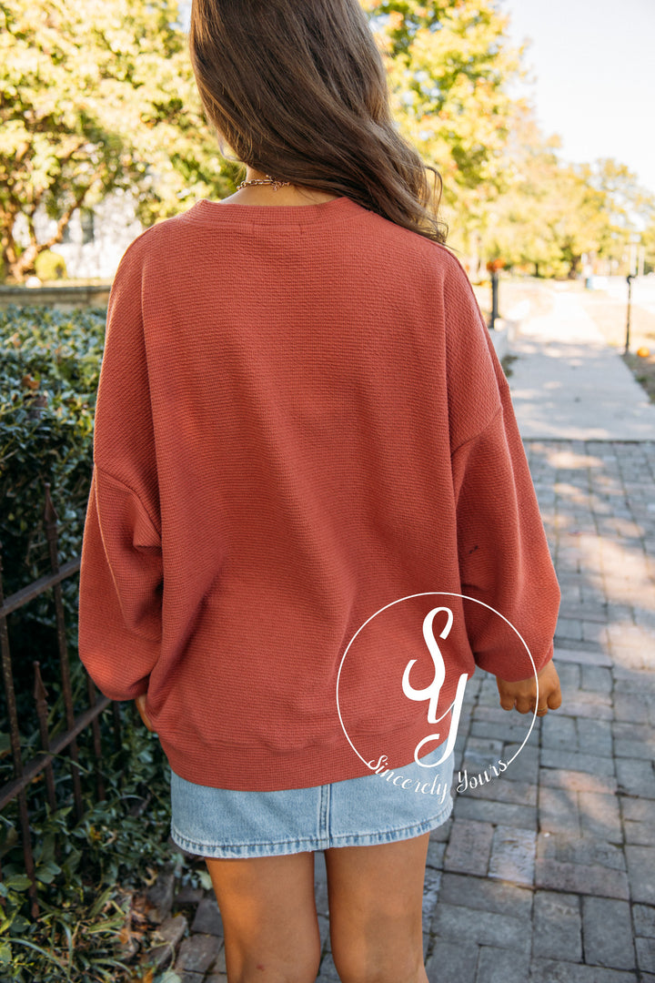 Thankful Life Top - Dusty Mauve