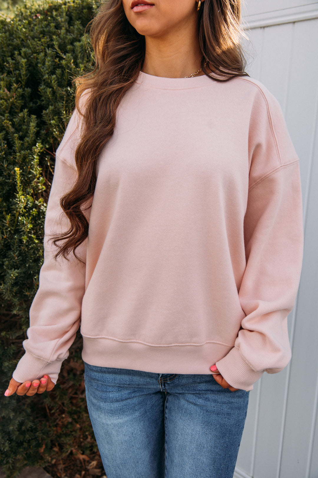 Simply Sweet Sweatshirt - Dusty Pink