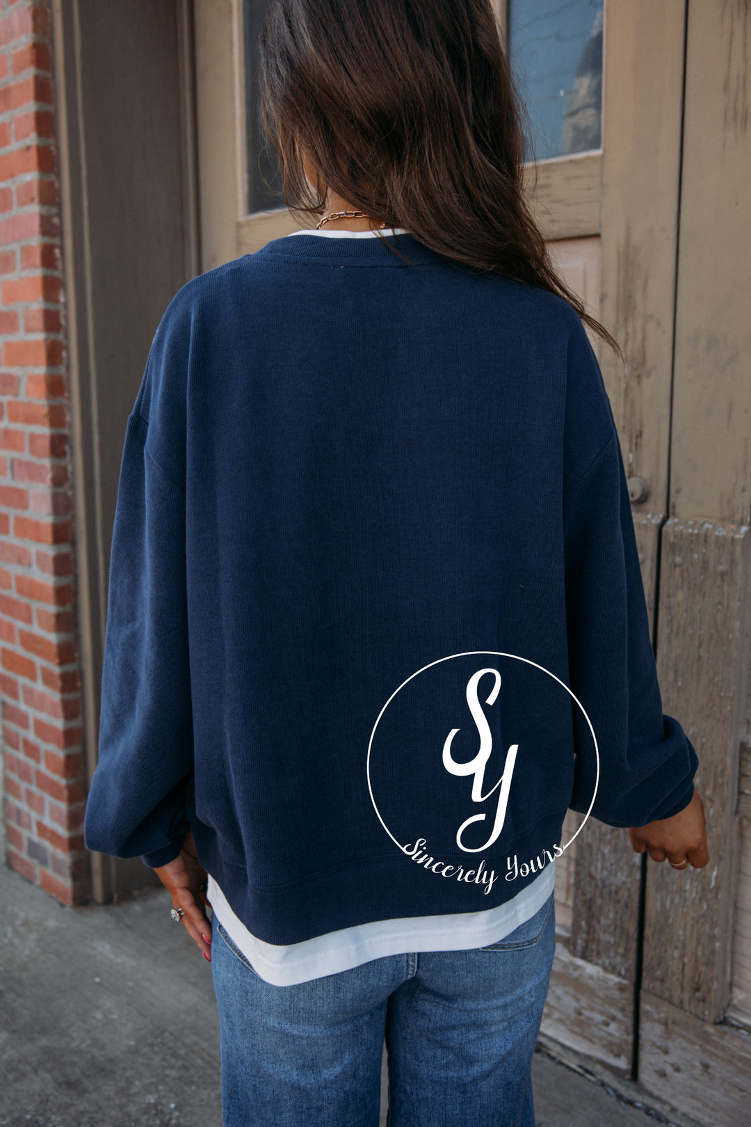 Always Vibing Top - Navy