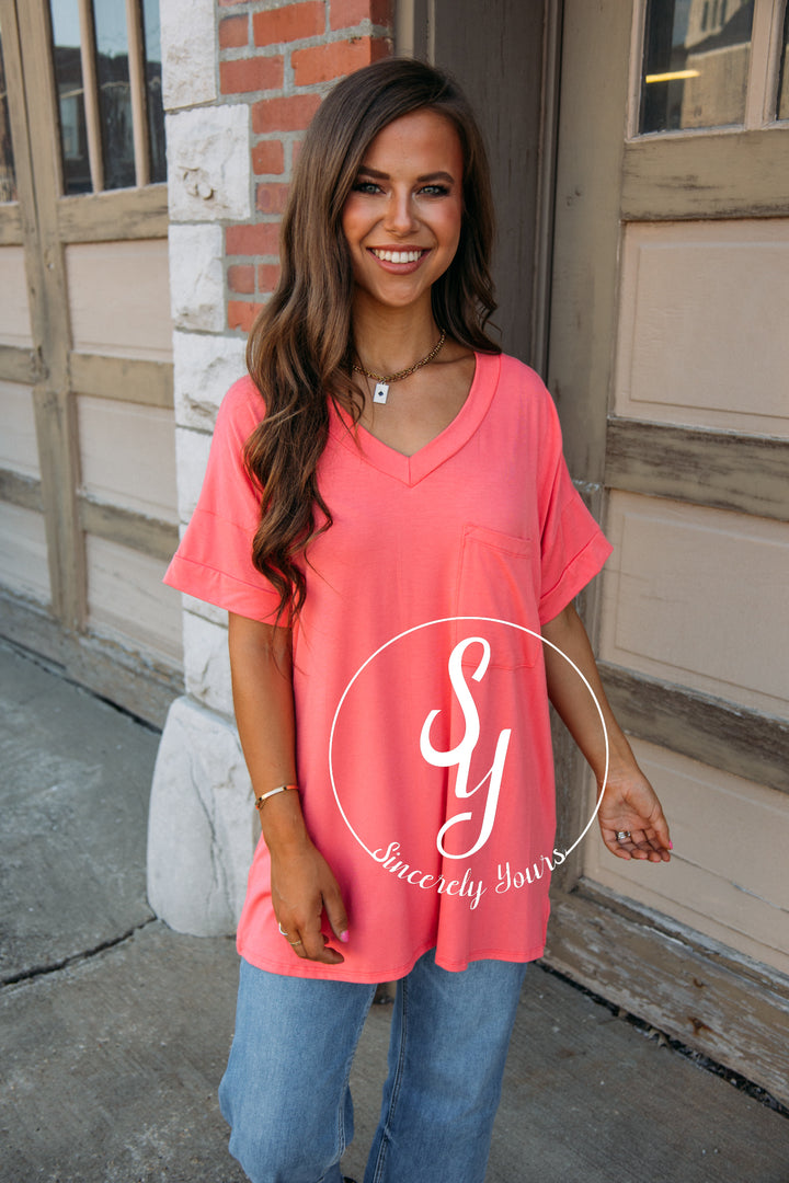 Big Smile Tee - Hot Pink