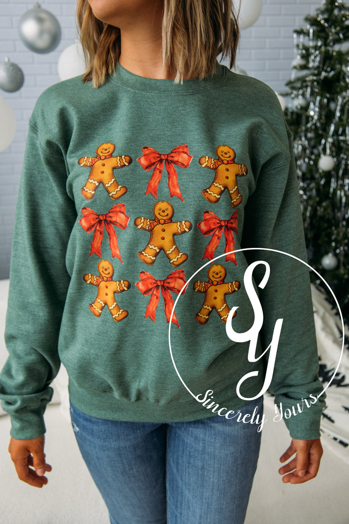 Christmas Crewneck - Heather Green