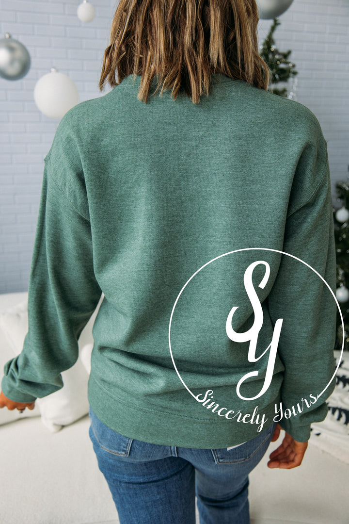 Christmas Crewneck - Heather Green