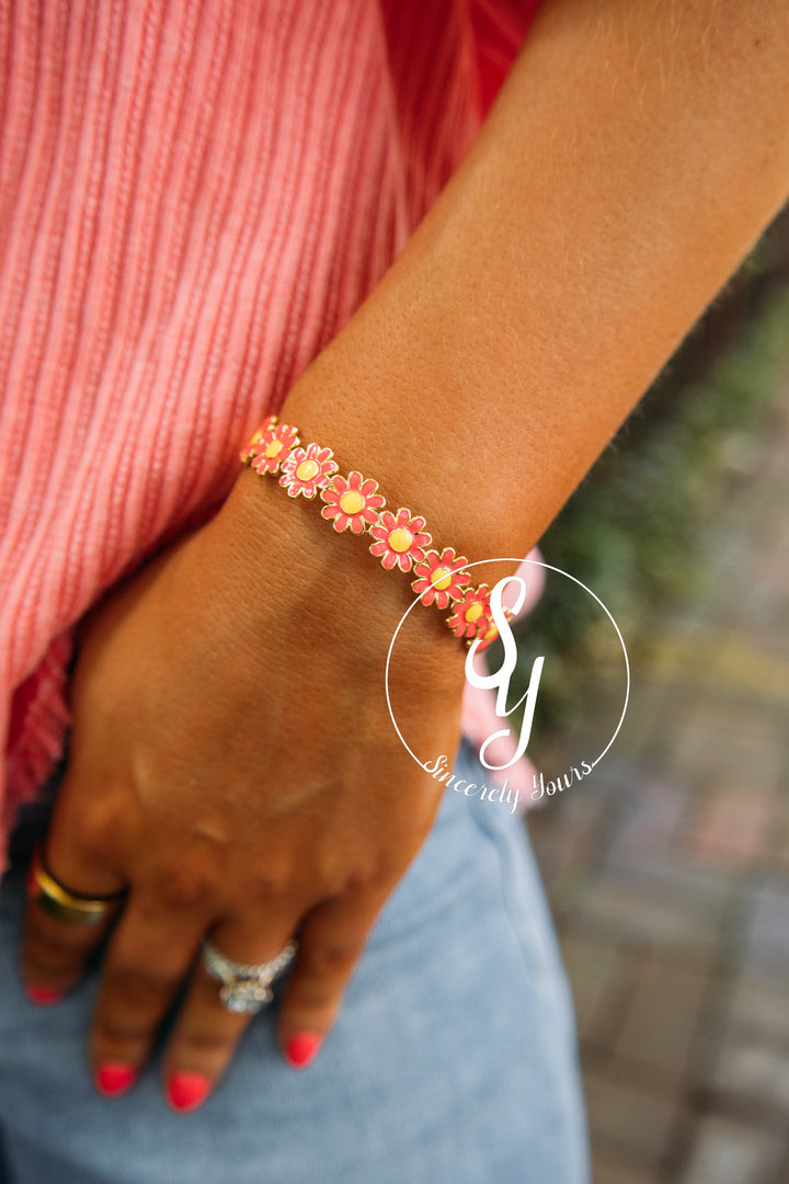 Daisy Hope Bracelet-Pink