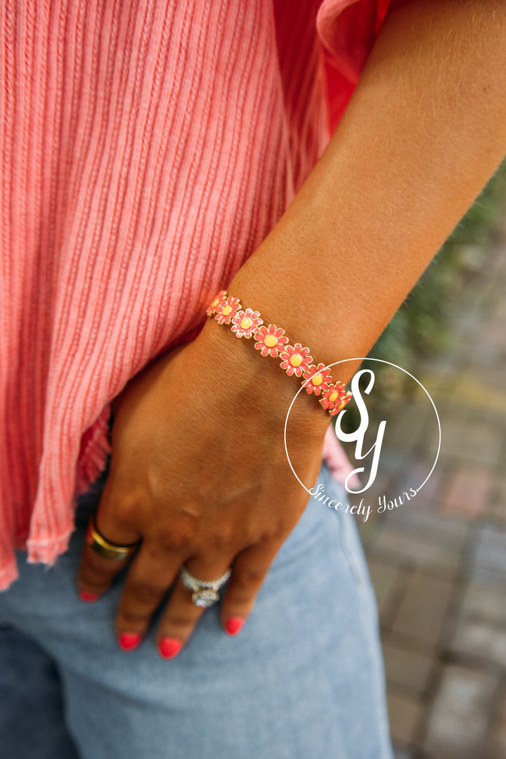 Daisy Hope Bracelet-Pink