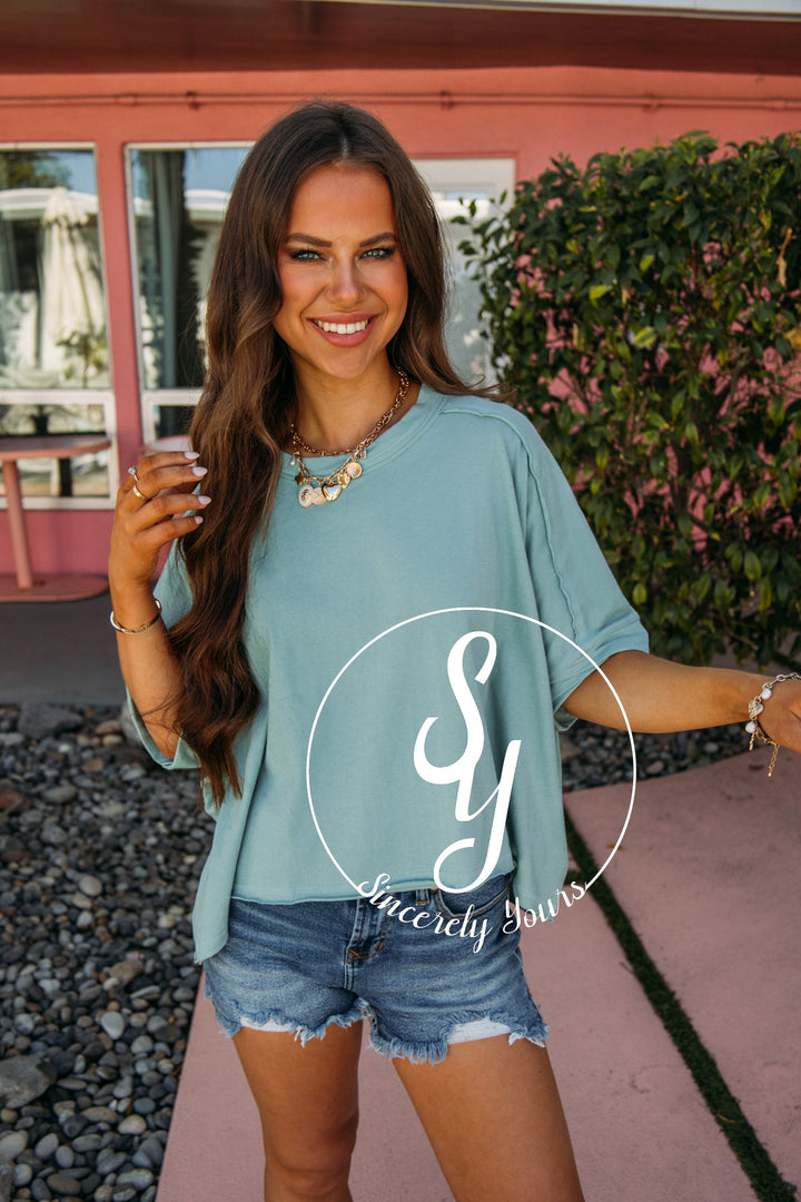 Street Style Top- Sage