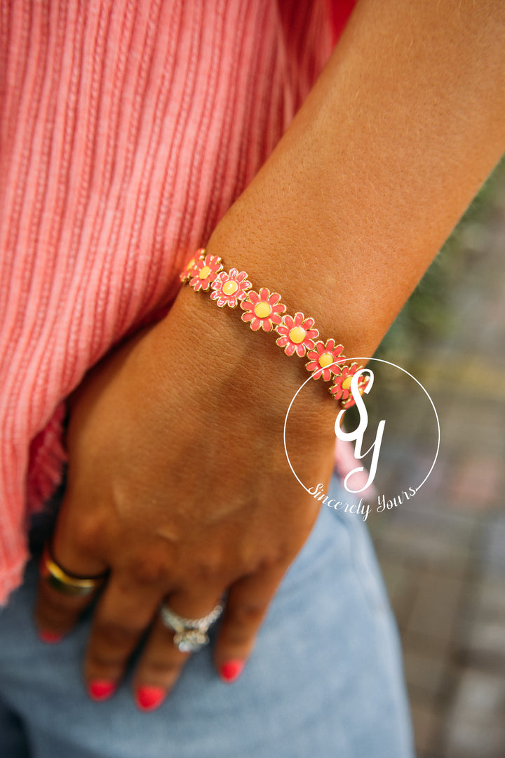 Daisy Hope Bracelet-Pink