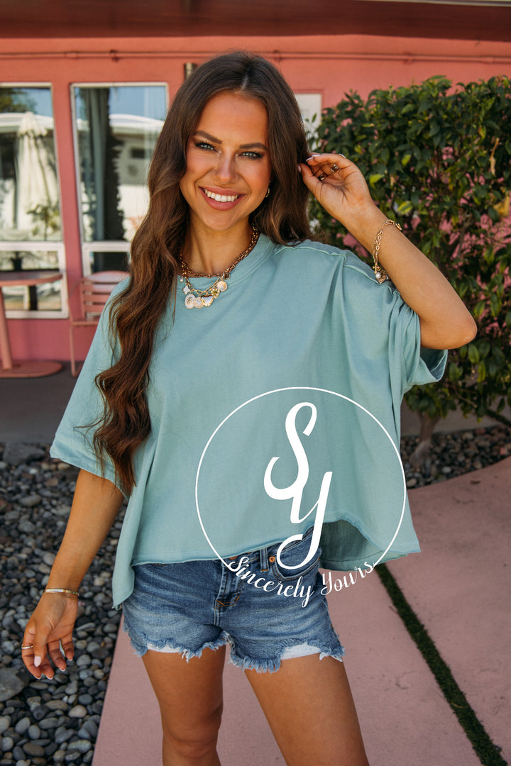 Street Style Top- Sage