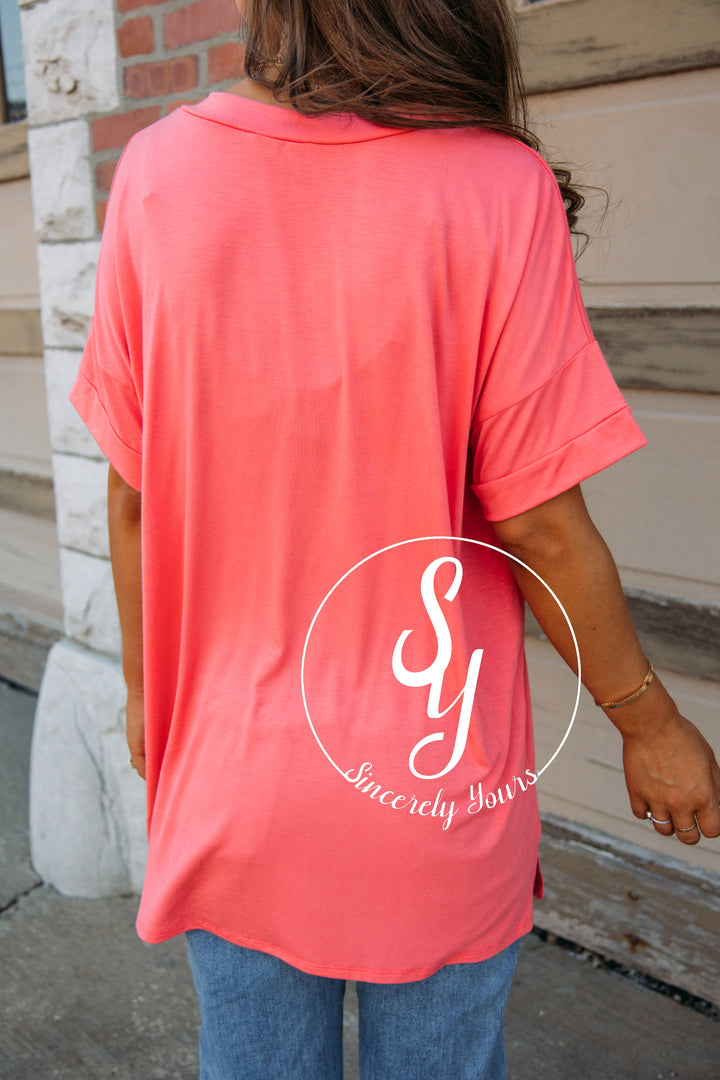 Big Smile Tee - Hot Pink