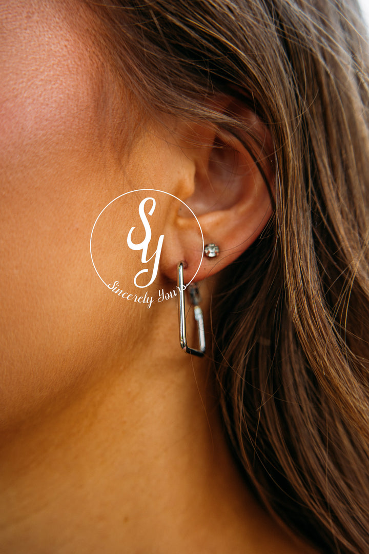 Silver Stream Earrings-Silver