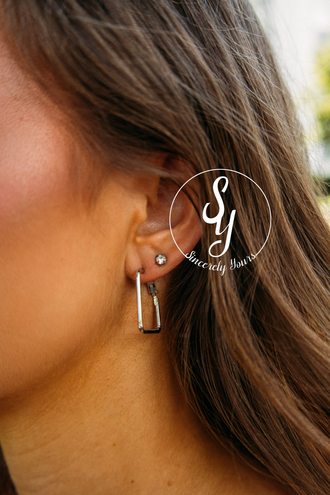 Silver Stream Earrings-Silver