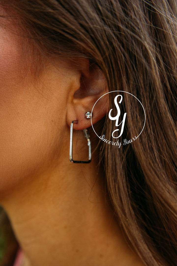 Silver Stream Earrings-Silver