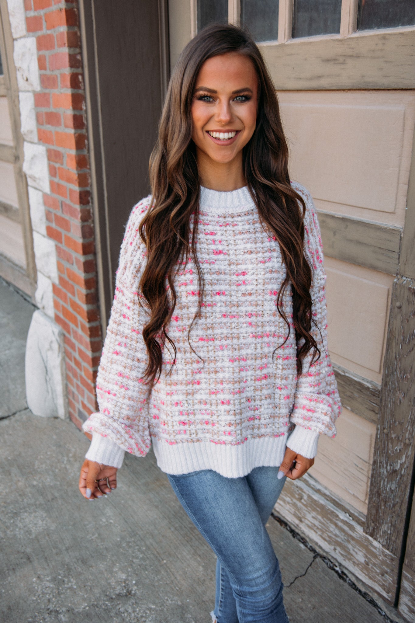 Stay Kind Sweater- Cream