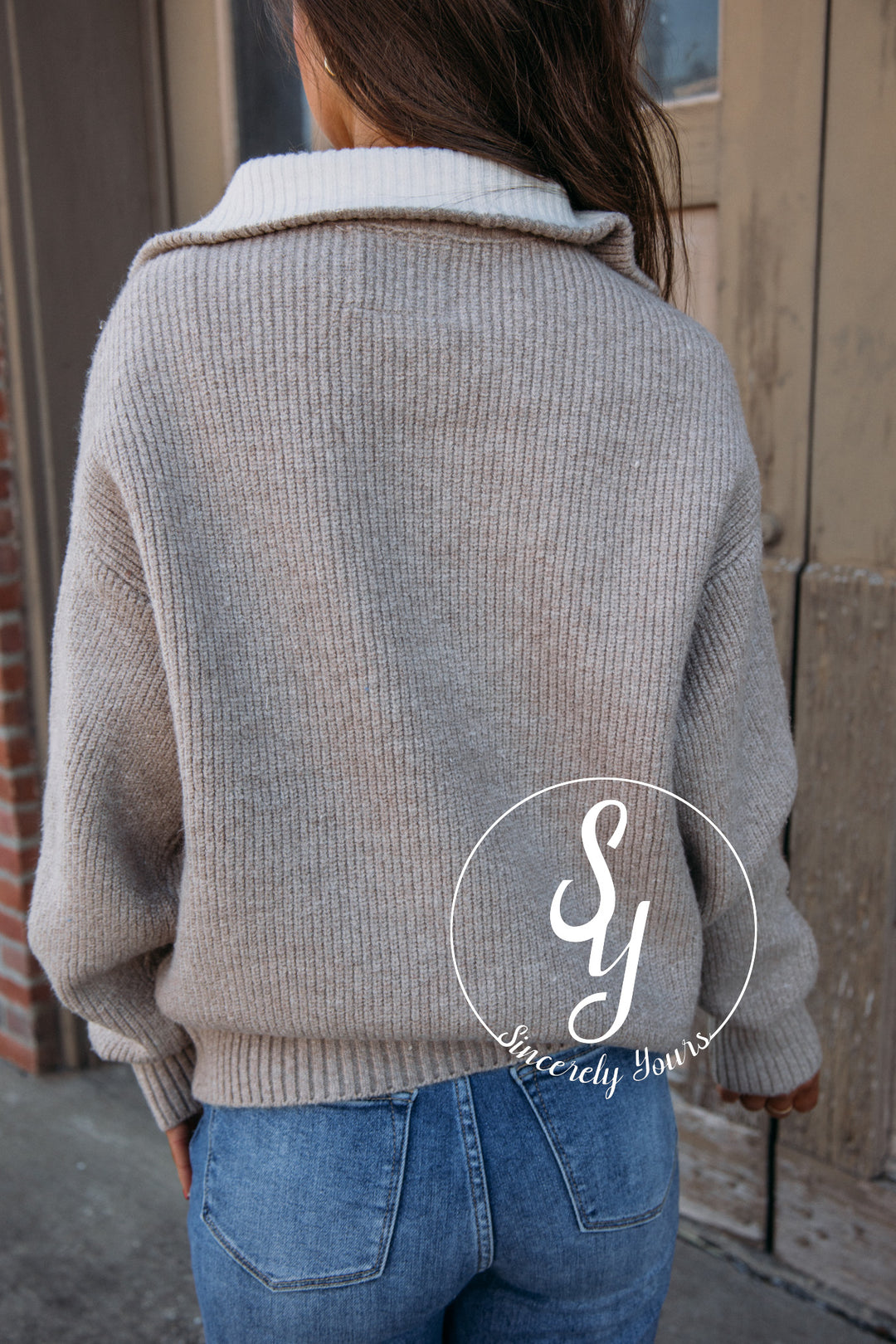 Take In the Chill Pullover - Taupe Heather