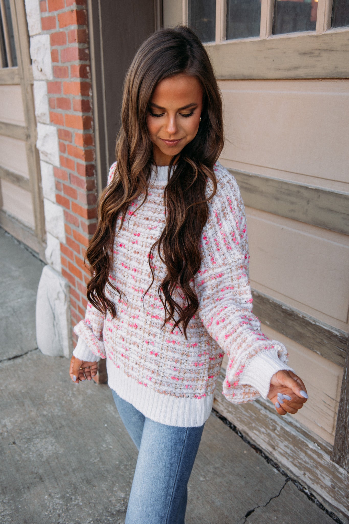 Stay Kind Sweater- Cream