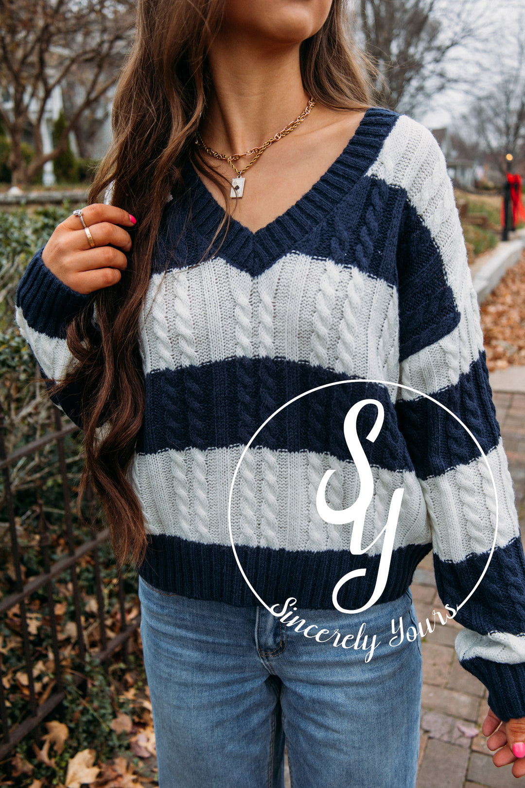 Cute Energy Sweater- Navy