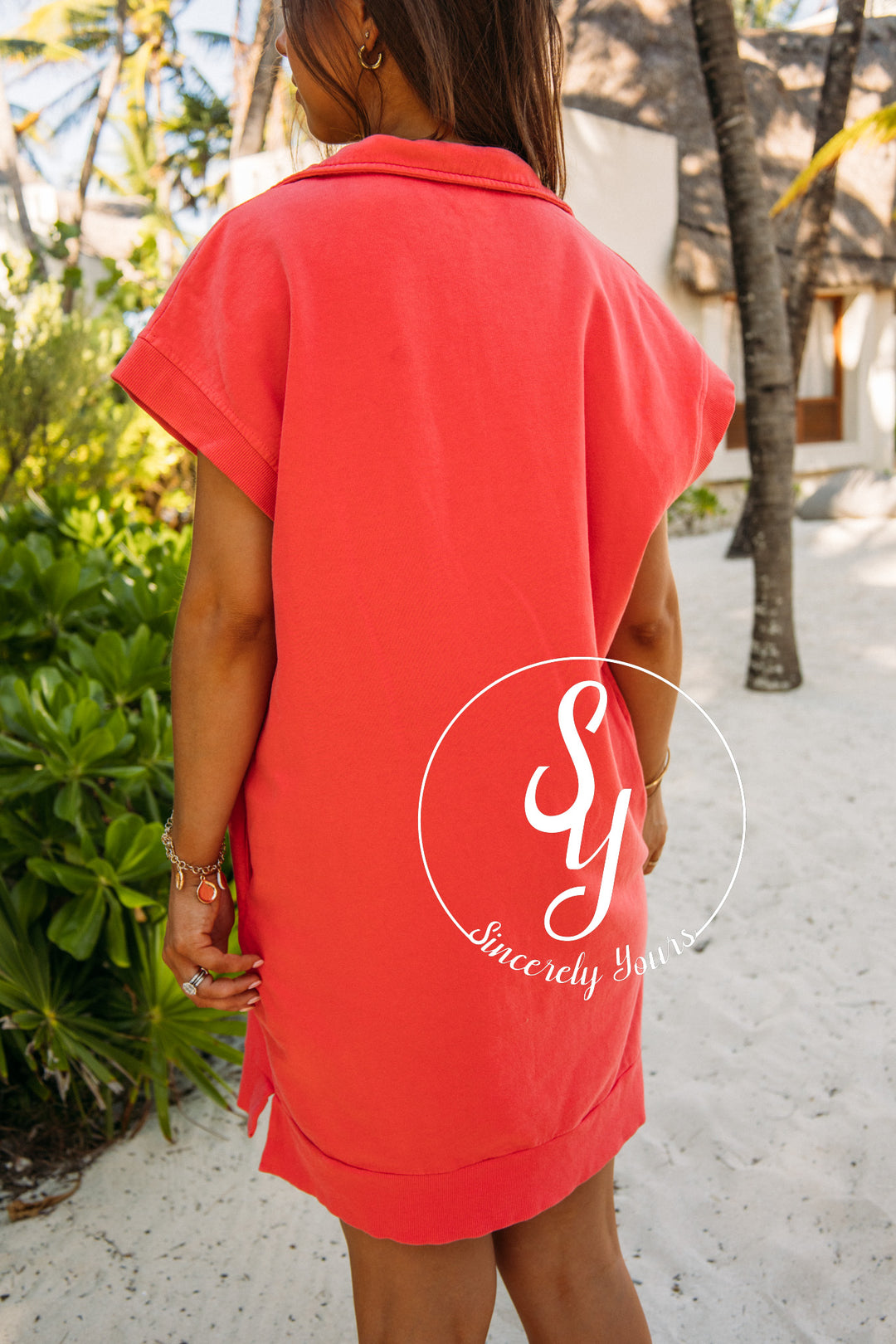 Everyday Life Dress- Coral
