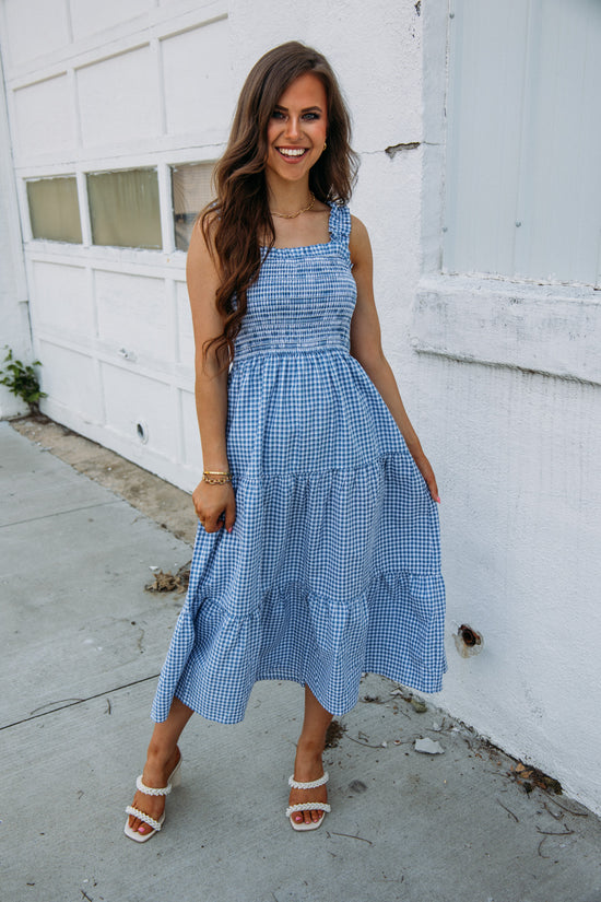 Load image into Gallery viewer, Picnic Date Dress -Blue
