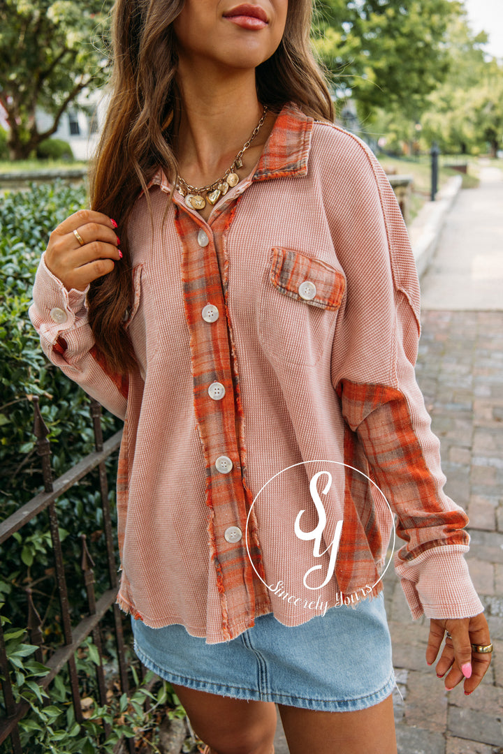 Dreamy Moment Blouse- Rust