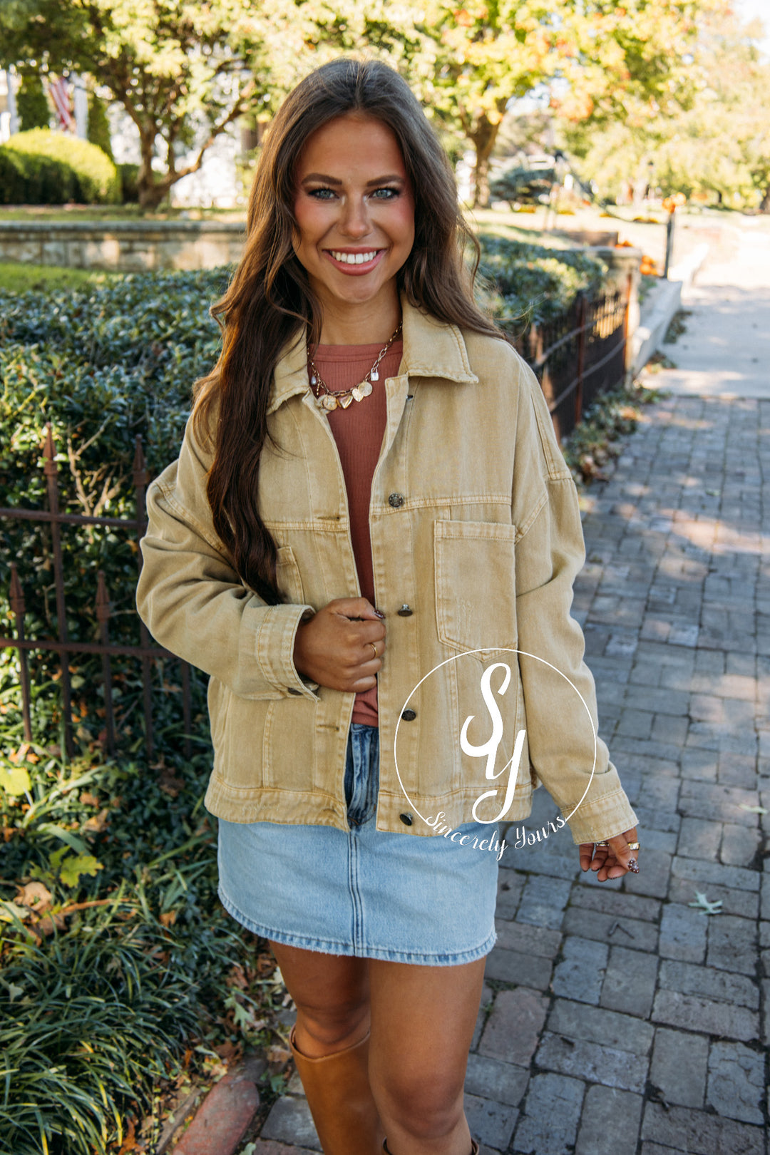 Latte Sippin Jacket - Tea Satin