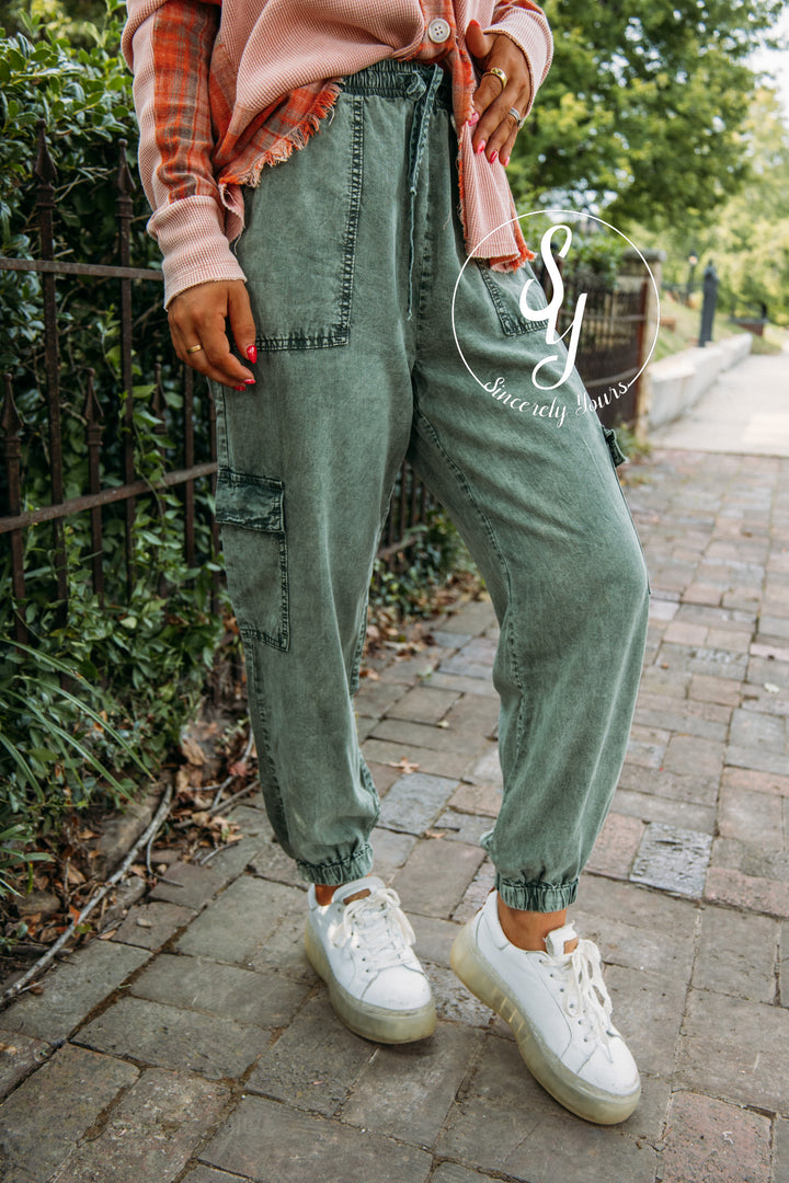 Cozy Haven Pants- Olive