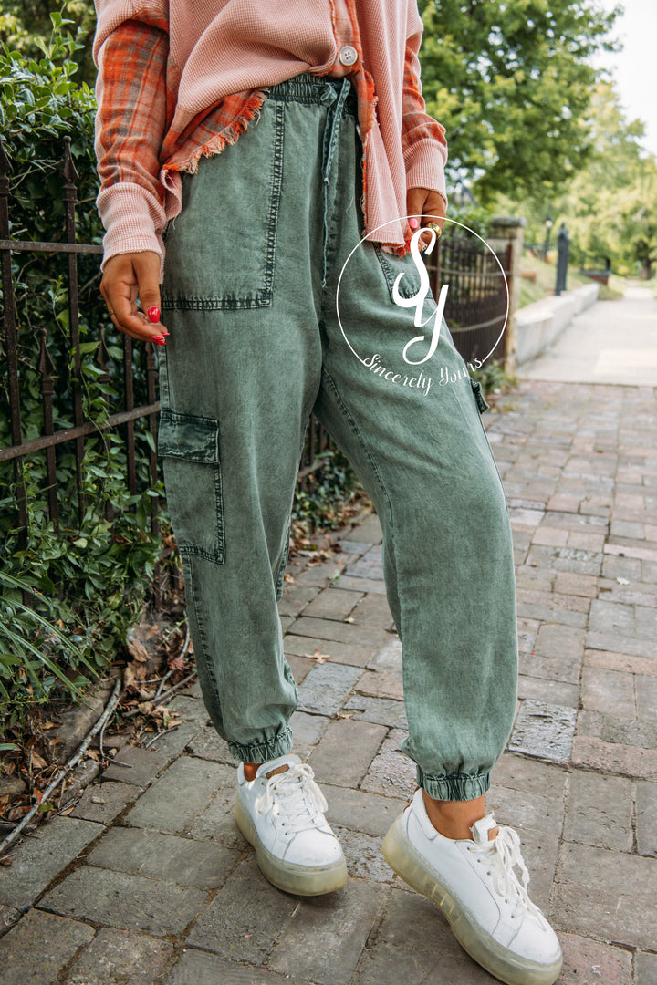 Cozy Haven Pants- Olive