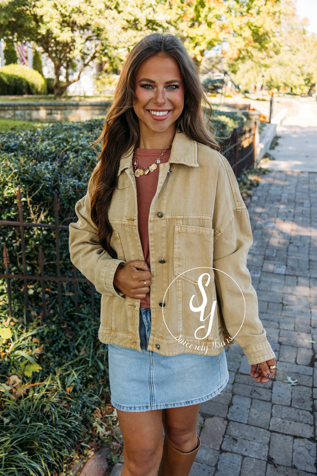Latte Sippin Jacket - Tea Satin