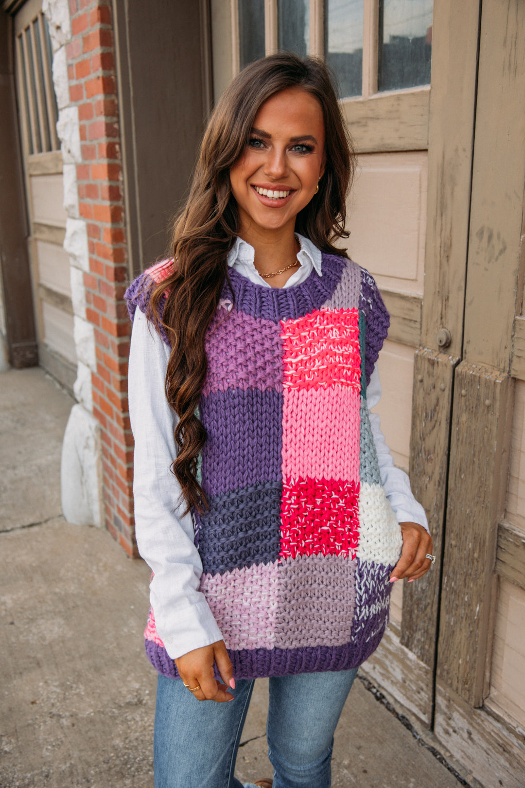 Around the Block Vest - Multi Color