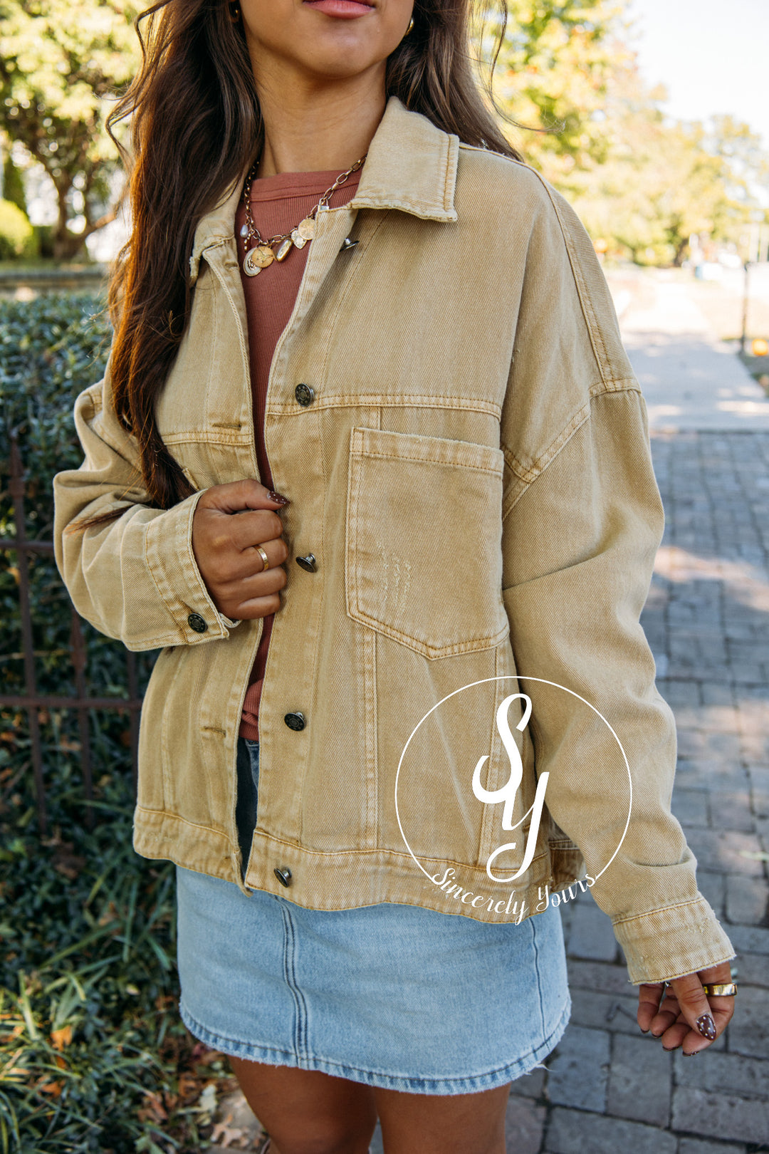 Latte Sippin Jacket - Tea Satin