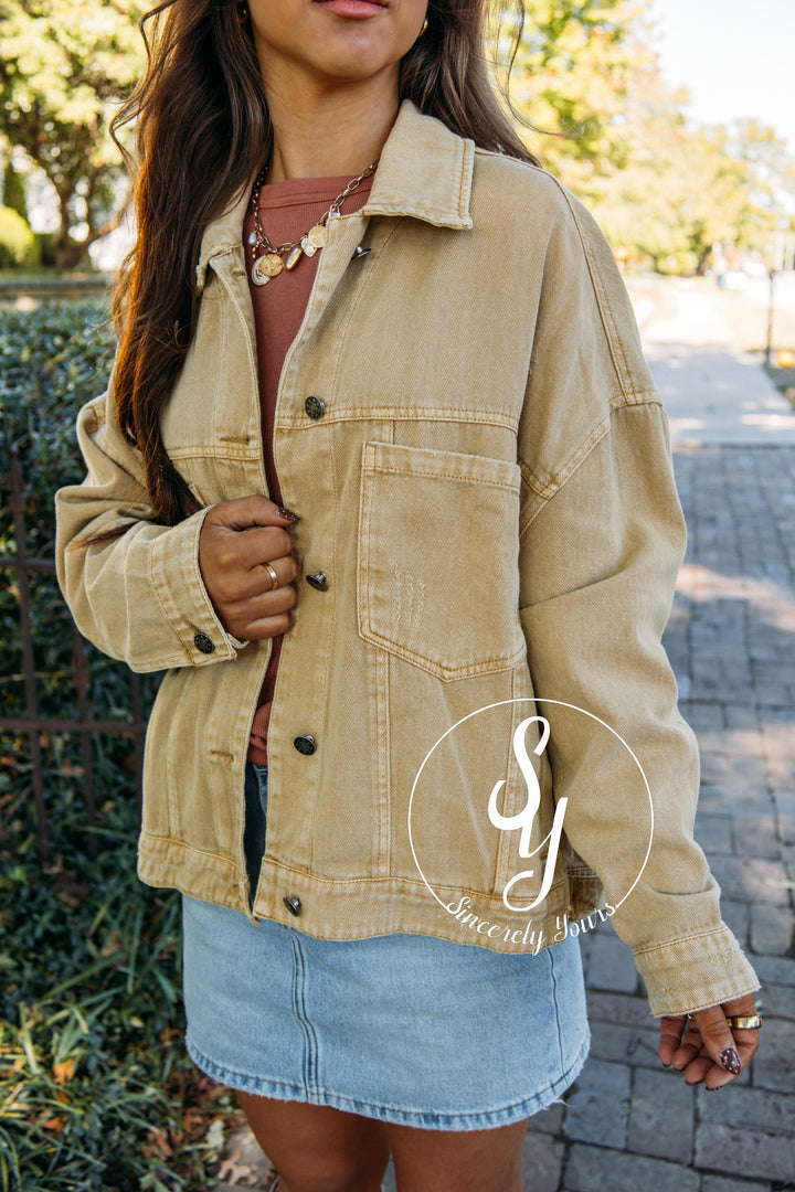 Latte Sippin Jacket - Tea Satin