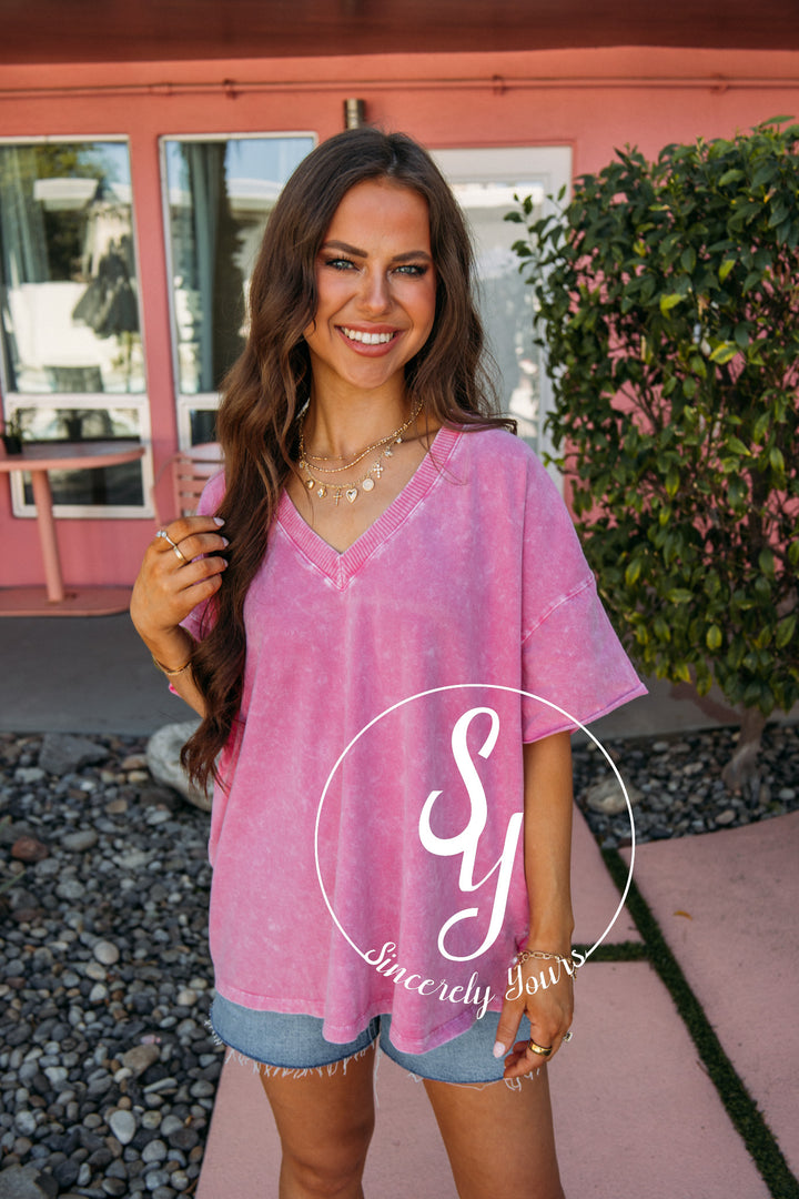 A Cutie Little Moment Top - Hot Pink