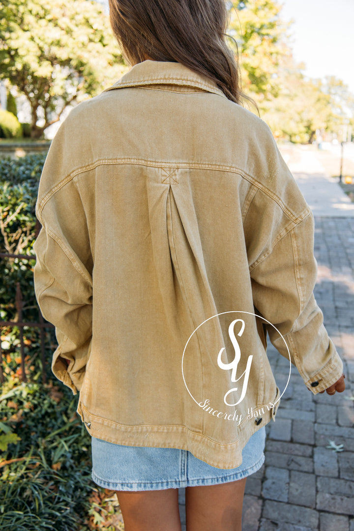 Latte Sippin Jacket - Tea Satin