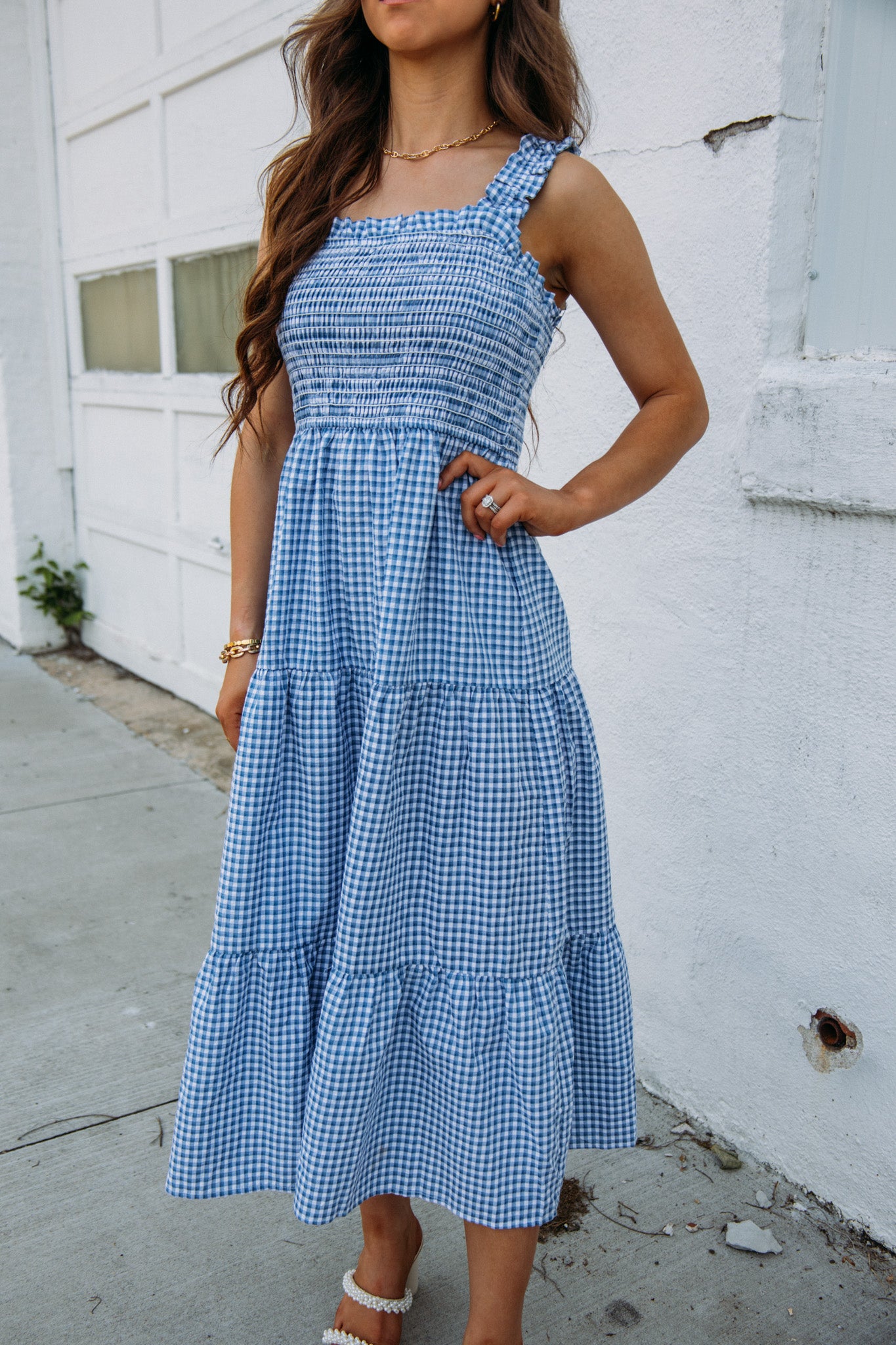 Picnic Date Dress -Blue