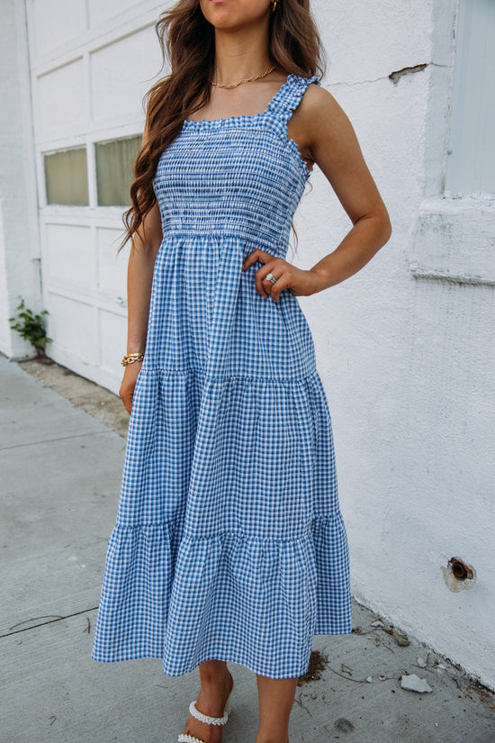 Load image into Gallery viewer, Picnic Date Dress -Blue
