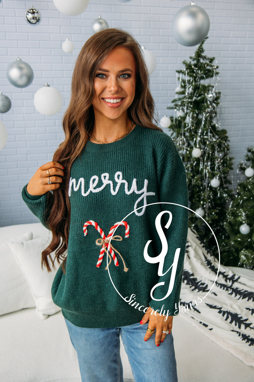 Merry Sweater- Hunter Green