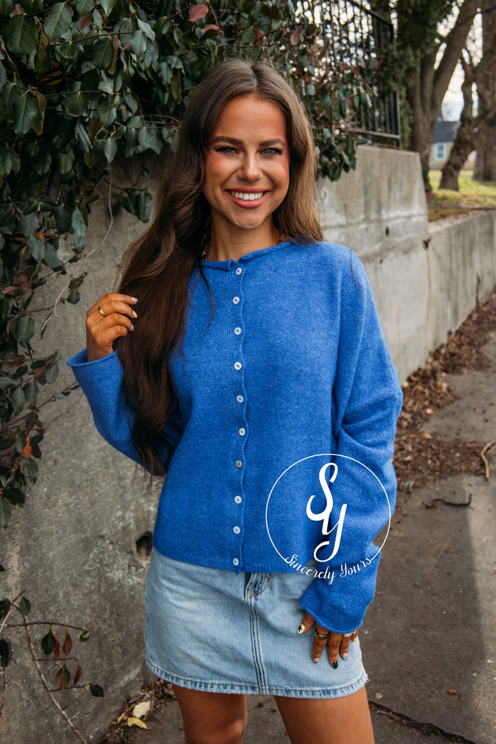 The Vibe Cardigan - Blue