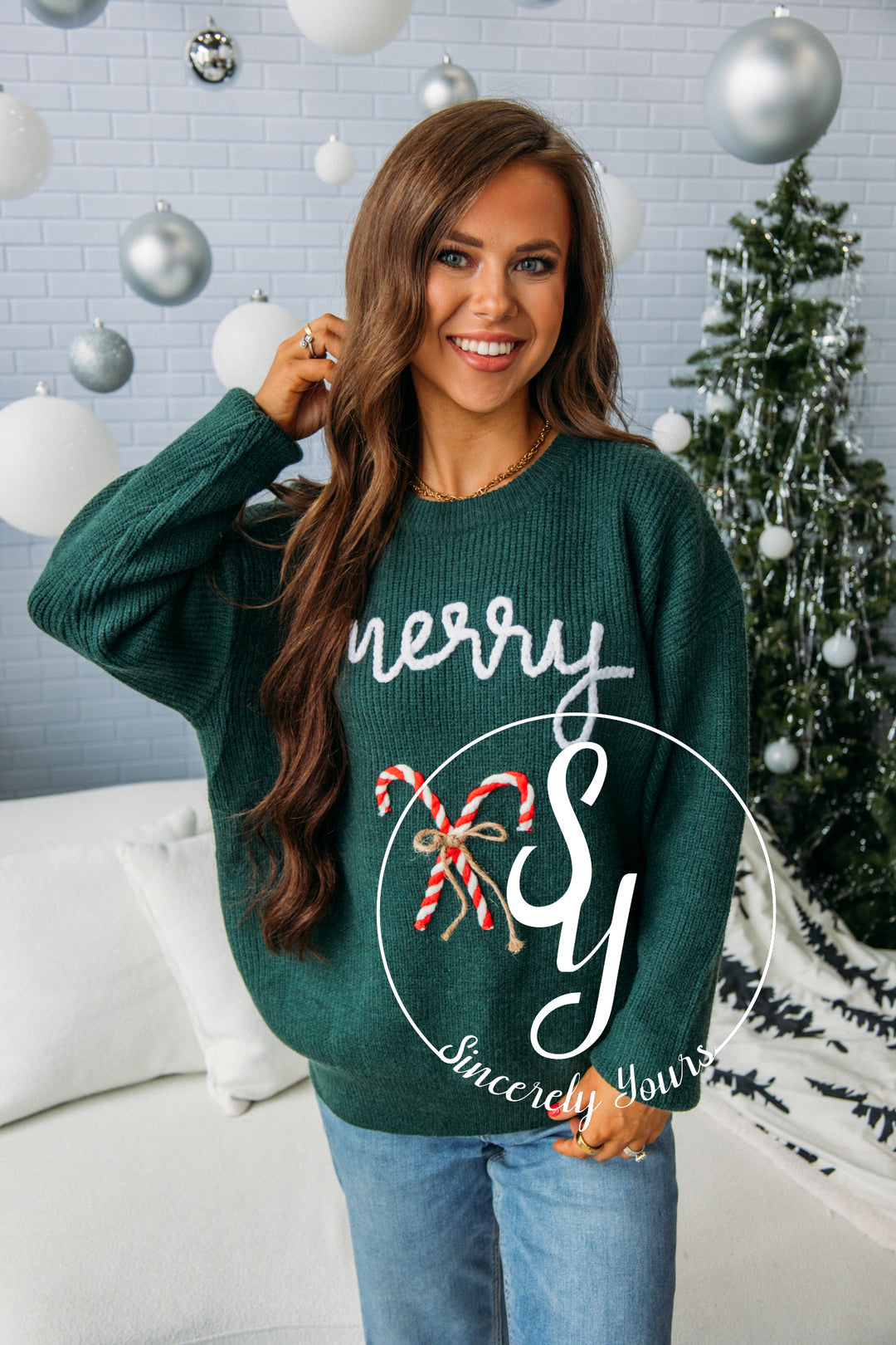 Merry Sweater- Hunter Green