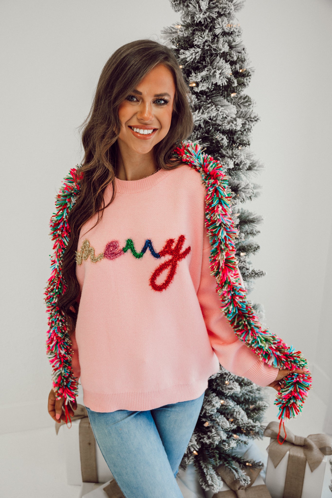 Very Merry Sweater - Pink