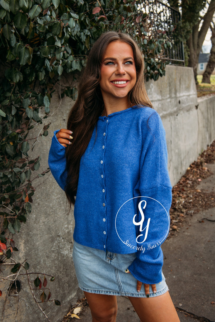 The Vibe Cardigan - Blue