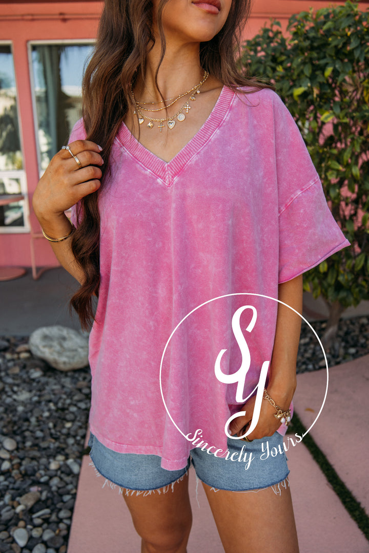 A Cutie Little Moment Top - Hot Pink