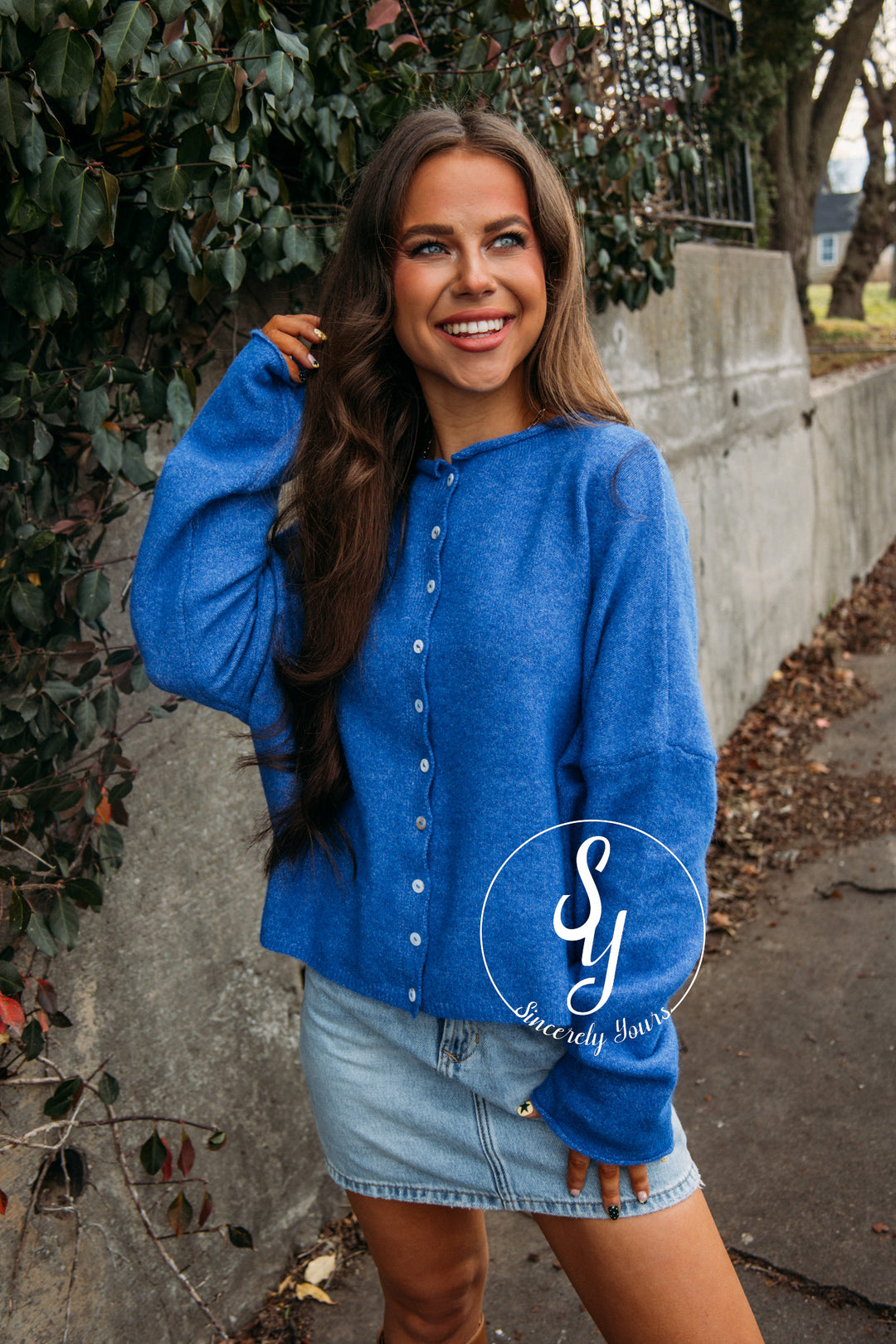 The Vibe Cardigan - Blue