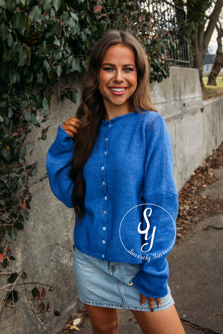 The Vibe Cardigan - Blue