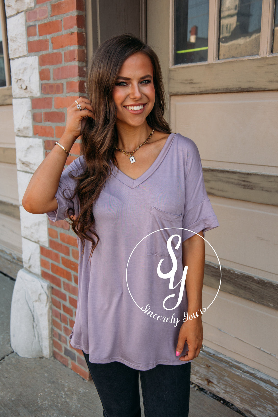 Big Smile Tee - Lilac