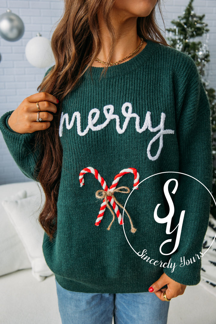 Merry Sweater- Hunter Green