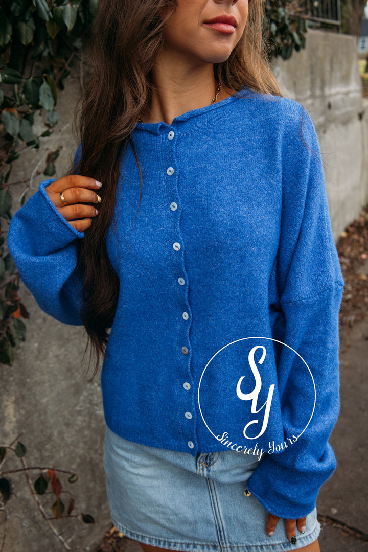 The Vibe Cardigan - Blue