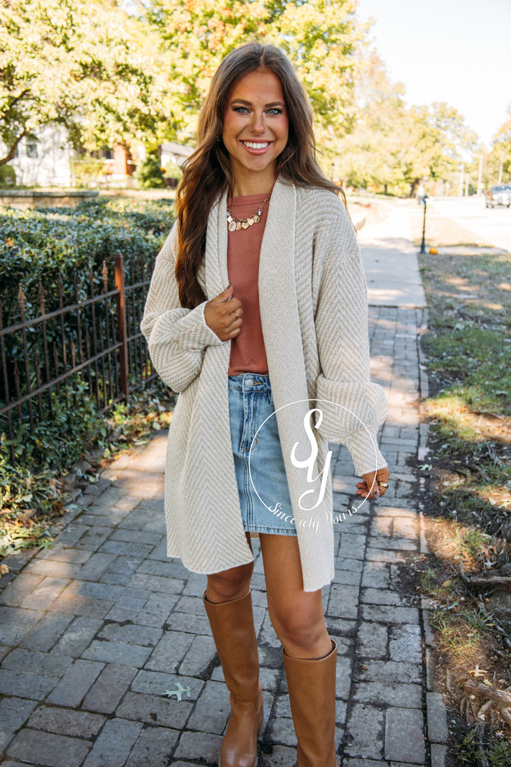 Fall Cozy Cardigan- Taupe