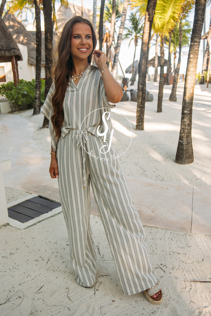 Cottage Feels Set- Natural Stripes