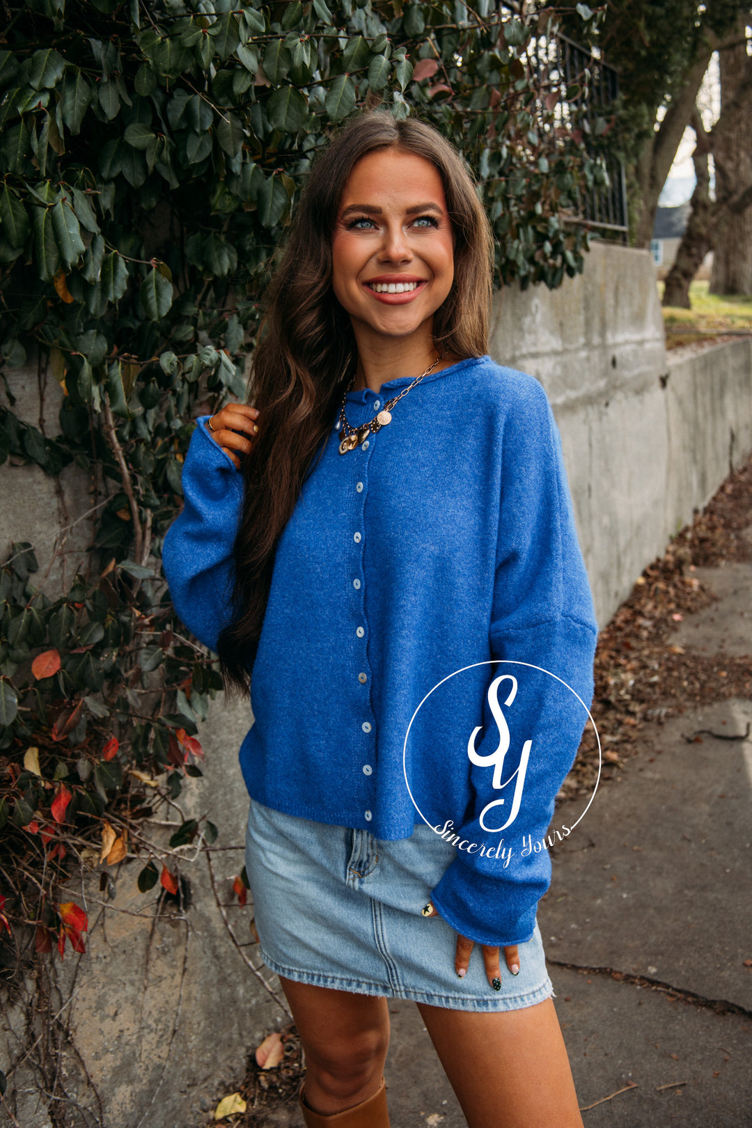 The Vibe Cardigan - Blue