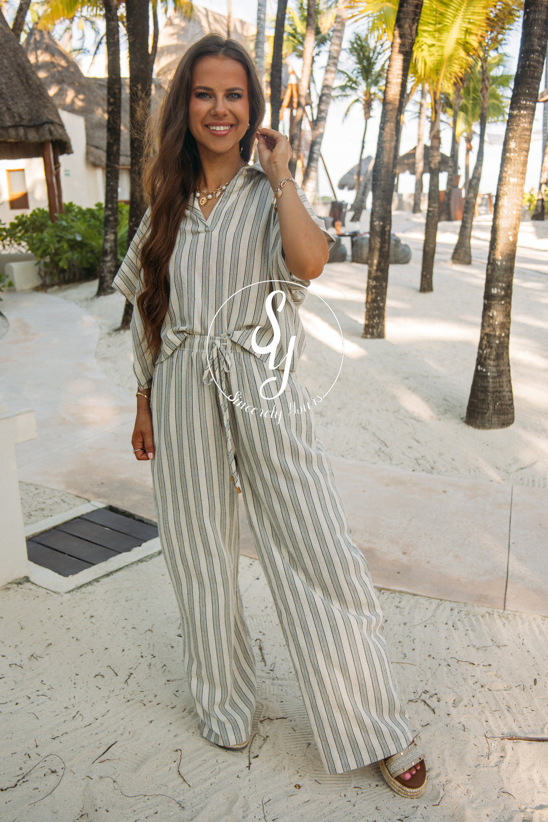 Cottage Feels Set- Natural Stripes