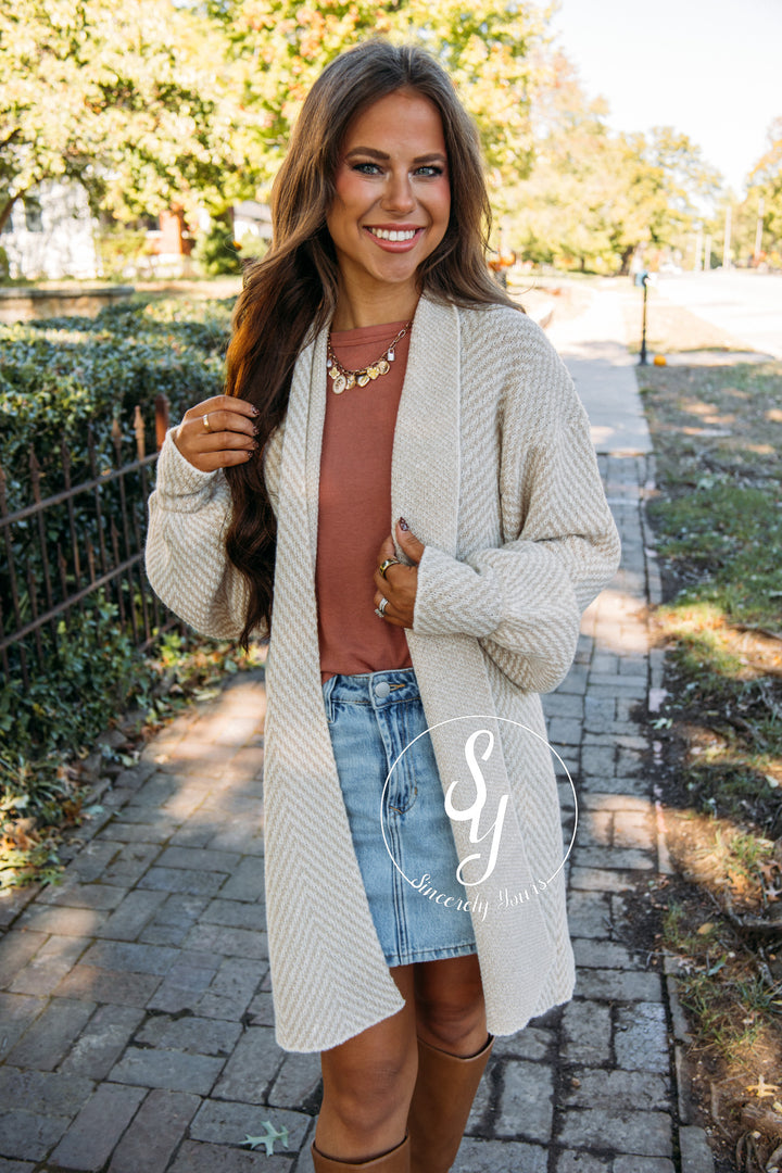 Fall Cozy Cardigan- Taupe